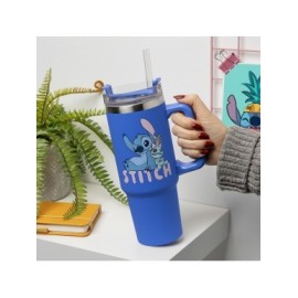 VASO CON PAJITA STITCH