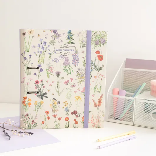 CARPETA 2 ANILLAS WILD FLOWERS