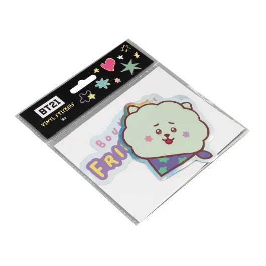 PACK 2 PEGATINAS VINILO BT21 THE JOURNEY RJ