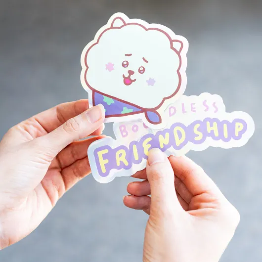 PACK 2 PEGATINAS VINILO BT21 THE JOURNEY RJ