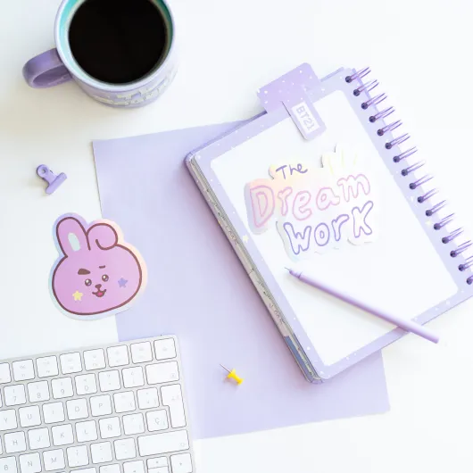 PACK 2 PEGATINAS VINILO BT21 THE JOURNEY COOKY