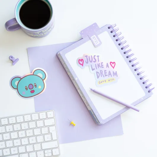 PACK 2 PEGATINAS VINILO BT21 THE JOURNEY KOYA