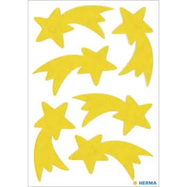 PEGATINAS MAGIC ESTRELLAS NAVIDAD FIELTRO AMARILLO
