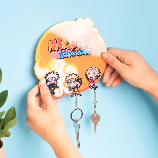 COLGADOR DE LLAVES CON LLAVERO NARUTO SHIPPUDEN