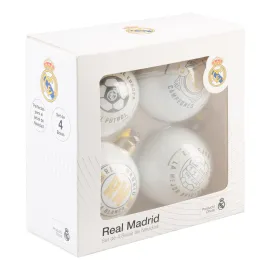 SET DE 4 BOLAS DE NAVIDAD REAL MADRID