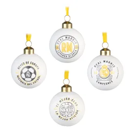 SET DE 4 BOLAS DE NAVIDAD REAL MADRID 2