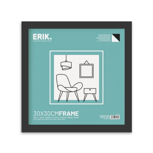 MARCO 30X30 CM MDF NEGRO