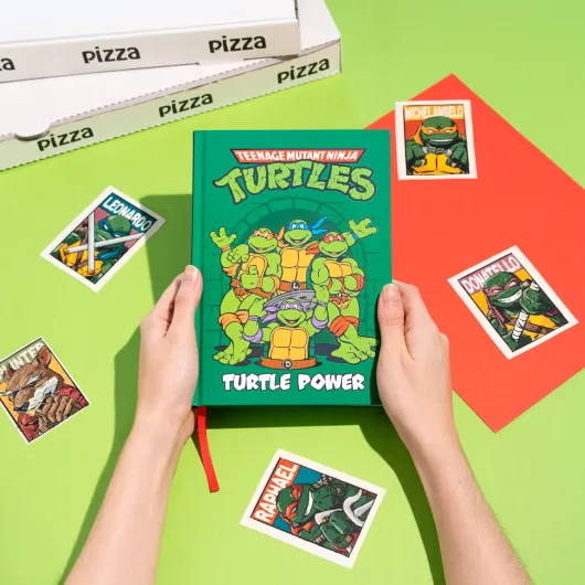 SET CUADERNO PREMIUM A5 CON BOLIGRAFO TORTUGAS NINJA