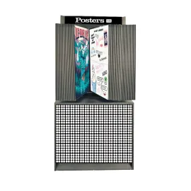 KIT EXPOSITOR POSTERS METAL NEGRO 96 REFS ALTO SIN MERCANCIA