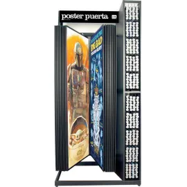 KIT EXPOSITOR POSTERS PUERTA METAL NEGRO 40 REF. SIN MERCANCIA