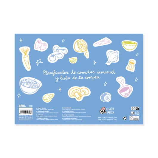 BLOC PLANIFICADOR SEMANAL DE COMIDAS A4 PEDRITA PARKER