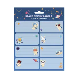 ETIQUETAS ADHESIVAS VIAJE ESPACIAL