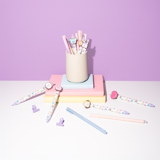 SET 35 BOLIGRAFOS DE GEL BORRABLE BT21