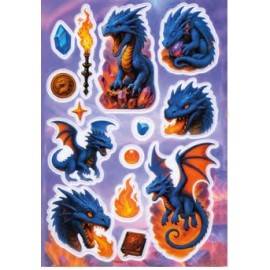 PEGATINAS MAGIC DRAGONES FANTASTICOS PUFFY
