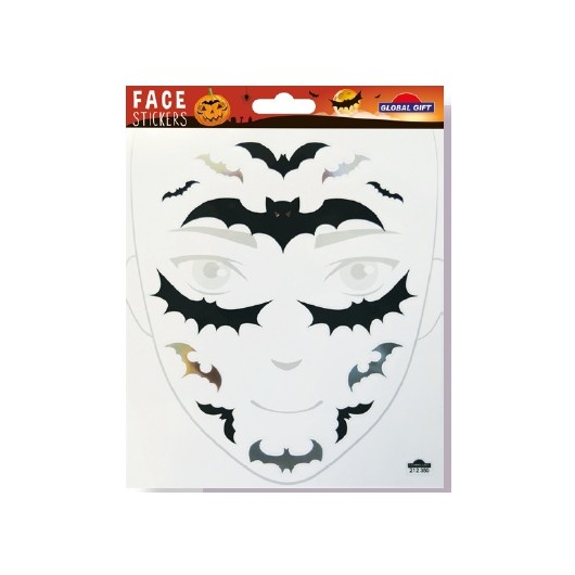 MASCARA DE PEGATINAS HALLOWEEN MURCIELAGOS