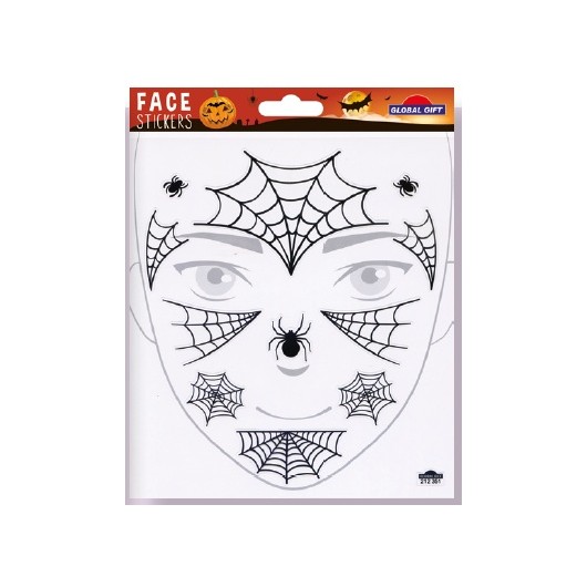 MASCARA DE PEGATINAS HALLOWEEN TELARAÑAS
