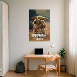 POSTER STAR WARS THE MANDALORIAN AND GROGU GROGU 2