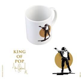 TAZA MICHAEL JACKSON KING OF POP BLANCA