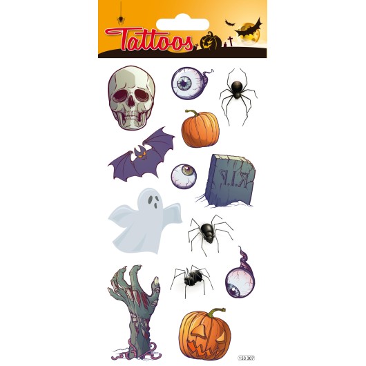 TATUAJES TEMPORALES HALLOWEEN LAPIDA