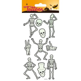 TATUAJES TEMPORALES HALLOWEEN ESQUELETOS