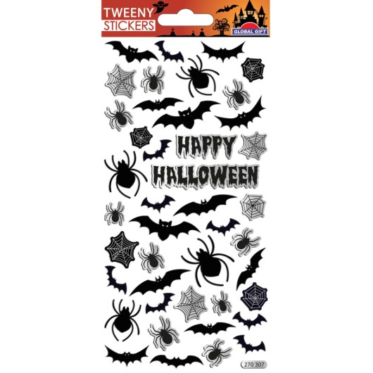 PEGATINAS TWEENY FOAMY HALLOWEEN ARAÑAS Y MURCIELAGOS