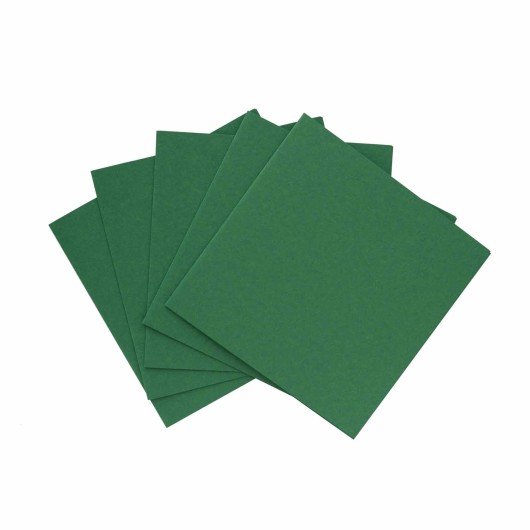 PACK 5 TARJETAS CUADRADAS DOBLES FOLDER VERDE OSCURO