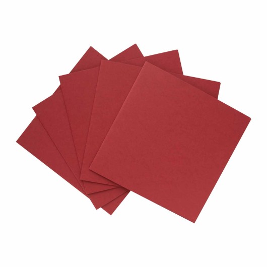 PACK 5 TARJETAS CUADRADAS DOBLES FOLDER BURDEOS