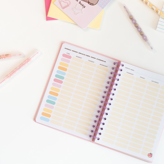 AGENDA ESCOLAR 2026/2027 SEMANA VISTA A5 12 MESES PUSHEEN FRUITS