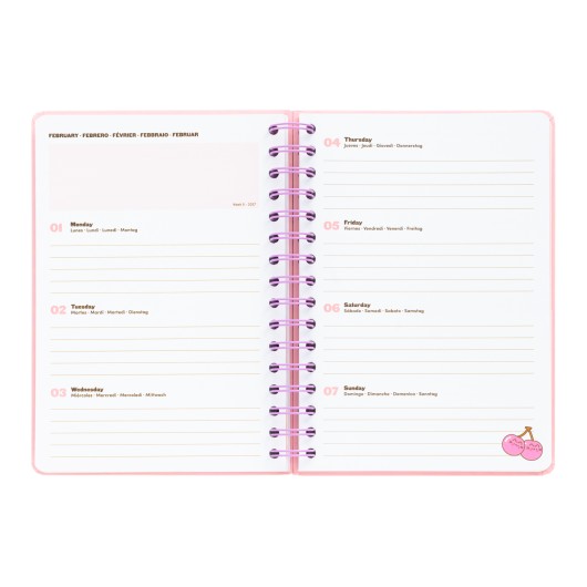 AGENDA ESCOLAR 2026/2027 SEMANA VISTA A5 12 MESES PUSHEEN FRUITS