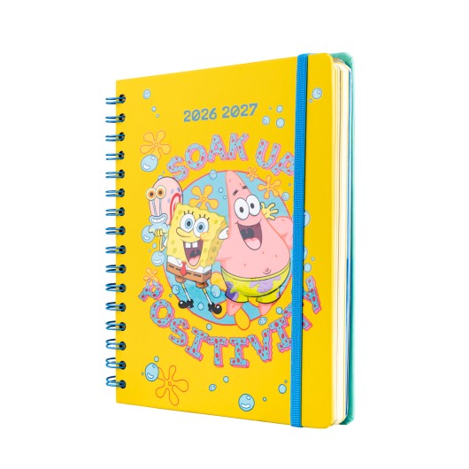 AGENDA ESCOLAR 2026/2027 SEMANA VISTA A5 12 MESES BOB ESPONJA