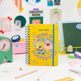 AGENDA ESCOLAR 2026/2027 SEMANA VISTA A5 12 MESES BOB ESPONJA 2
