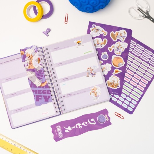AGENDA ESCOLAR 2026/2027 SEMANA VISTA A5 12 MESES ONE PIECE GEAR 5