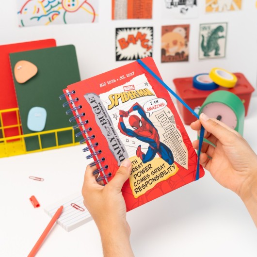 AGENDA ESCOLAR 2026/2027 SEMANA VISTA A5 12 MESES MARVEL SPIDERMAN