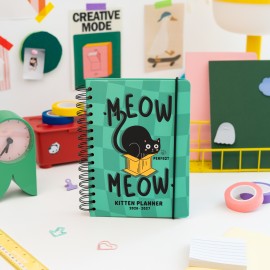 AGENDA ESCOLAR 2026/2027 SEMANA VISTA A5 12 MESES MEOW MEOW 2