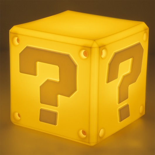 LAMPARA SQUISHY RECARGABLE DE SILICONA BLOQUE PREGUNTA MARIO