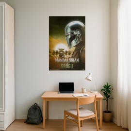 POSTER STAR WARS THE MANDALORIAN AND GROGU DIN DJARIN 2