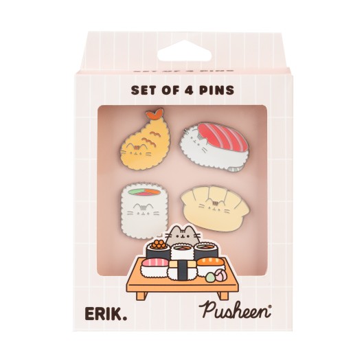 SET DE 4 PINS PUSHEEN SUSHI ROLL