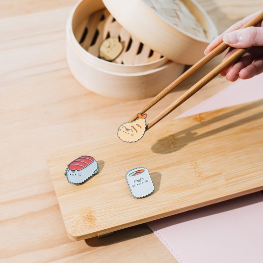 SET DE 4 PINS PUSHEEN SUSHI ROLL