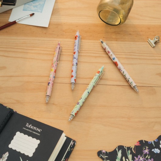 SET DE 4 BOLIGRAFOS SLEEPLESS GARDEN