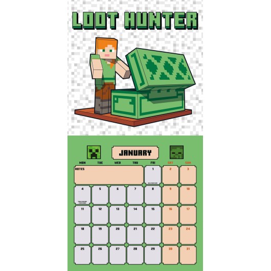 CALENDARIO 2027 30X30 MINECRAFT (PLASTIC FREE)