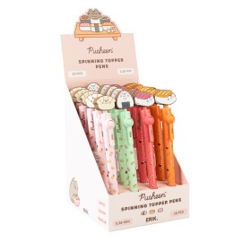 SET 20 BOLIGRAFOS TOPPER GIRATORIO PUSHEEN SUSHI ROLL