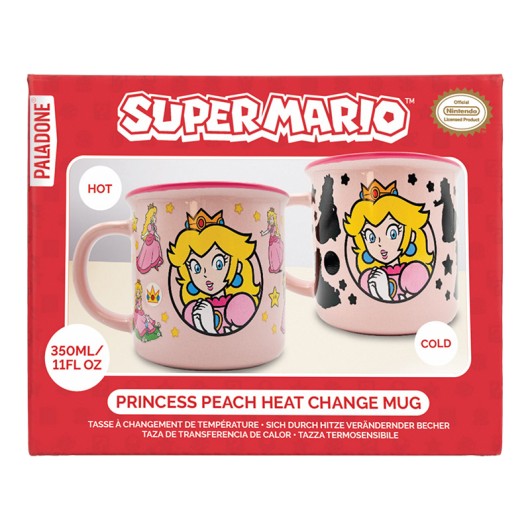 TAZA TERMOCOLORA PEACH SUPER MARIO
