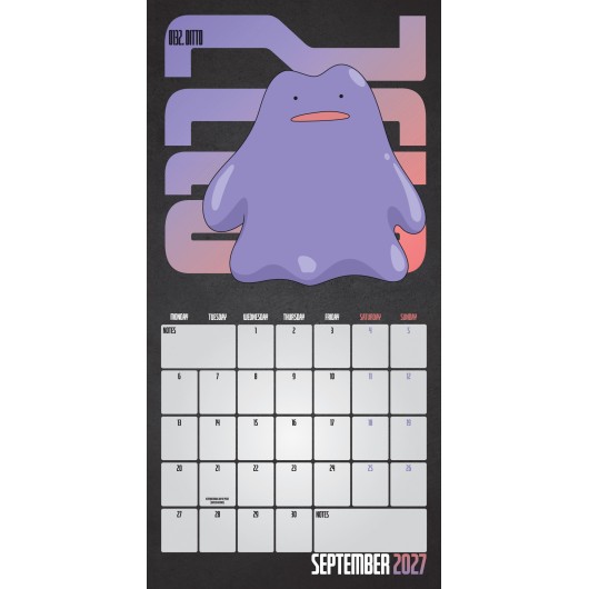 CALENDARIO 2027 30X30 POKEMON