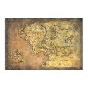POSTER EL SEÑOR DE LOS ANILLOS MAPA DE LA TIERRA MEDIA