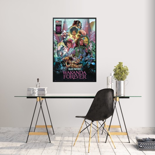 POSTER MARVEL BLACK PANTHER WAKANDA FOREVER COMIC