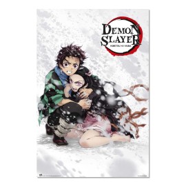 POSTER DEMON SLAYER TANJIRO Y NEZUKO