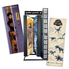 KIT EXPOSITOR POSTERS PUERTA METAL NEGRO 40 REF. SIN MERCANCIA 2