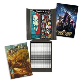 EXPOSITOR POSTERS METAL NEGRO 60 REFS ALTO 2