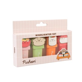 SET DE 4 SUBRAYADORES CON TOPPER PUSHEEN SUSHI ROLL 2