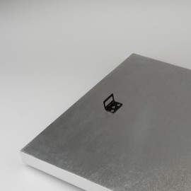 MARCO VINILO PREMIUM 32X32 CM MDF PLATA 2